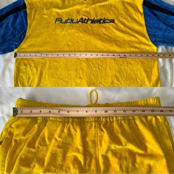 Vintage FUBU Athletics Velour Set 🟡💙 - Picture 6 of 13